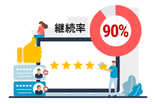 継続率約90%