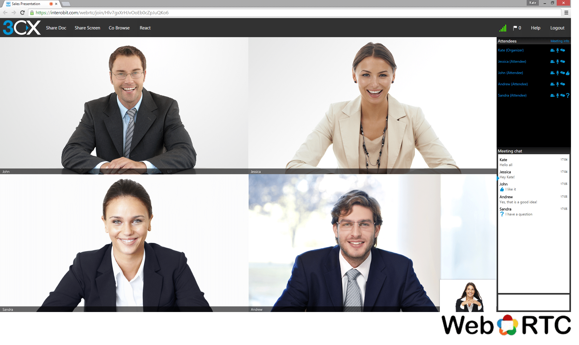 WEBミーティング画面